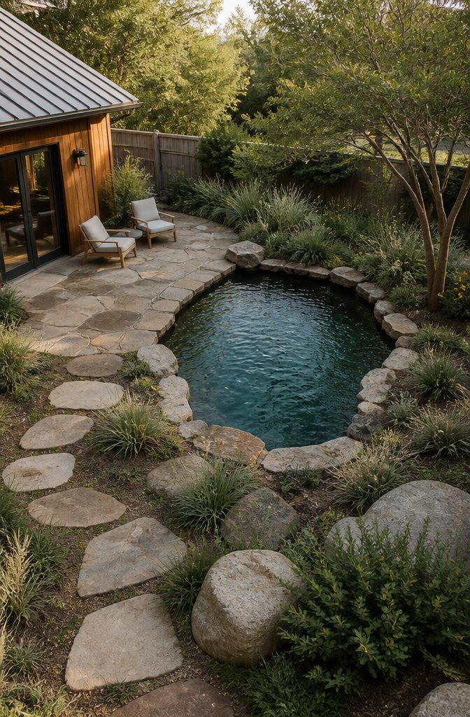 Backyard with Pool Design: Ideas for Layout, Water Features and Style 13 A small, deep plunge pool designed for refreshing dips.