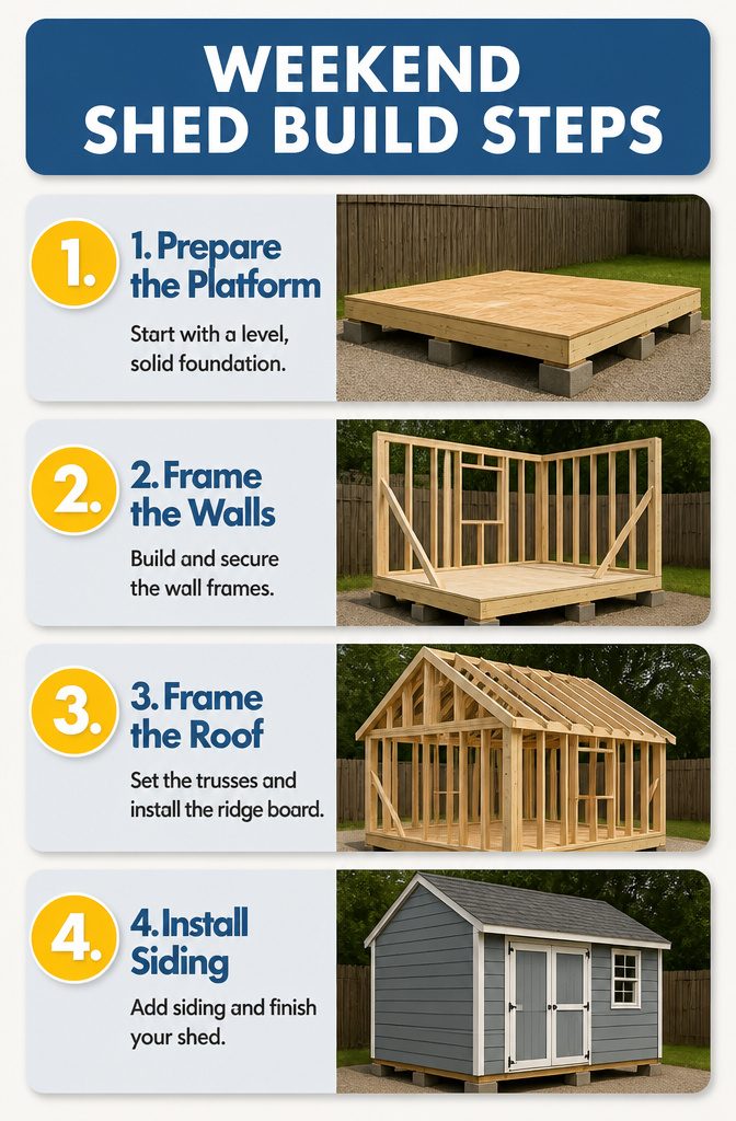 Outdoor Storage Shed Ideas for Every Yard in 2026 11 Step-by-step guide for building a gable storage shed.